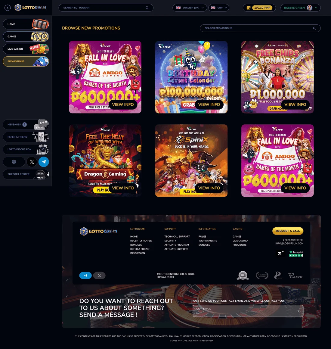Lottogram - Promotions
